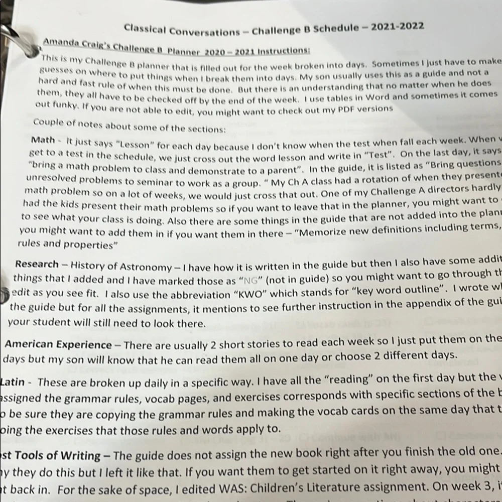 This is my 2021-22 Challenge B lesson plans - Picture 2 of 9